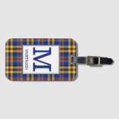 Murtaugh Tartan Royal Blue and Gold Kariertes Must Gepäckanhänger (Vorderseite (Horizontal))