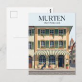 Murten Schweiz Postkarte (Vorne/Hinten)