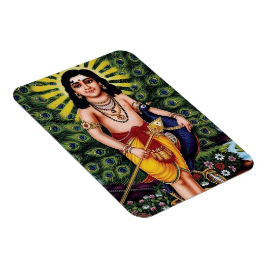 MURUGA, Kanda, Karthikeya, hinduistische Gottheit Magnet (Rechte Seite)