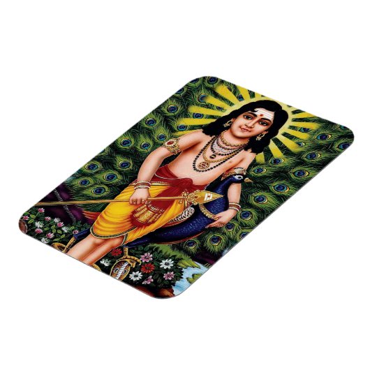 MURUGA, Kanda, Karthikeya, hinduistische Gottheit Magnet (Linke Seite)