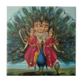 Murugan Kartikeyan Skanda Subrahmanyan Hindu Deity Fliese (Vorderseite)