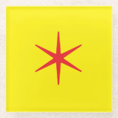 Murugi Diningware Crimson Star Glasuntersetzer (Vorderseite)