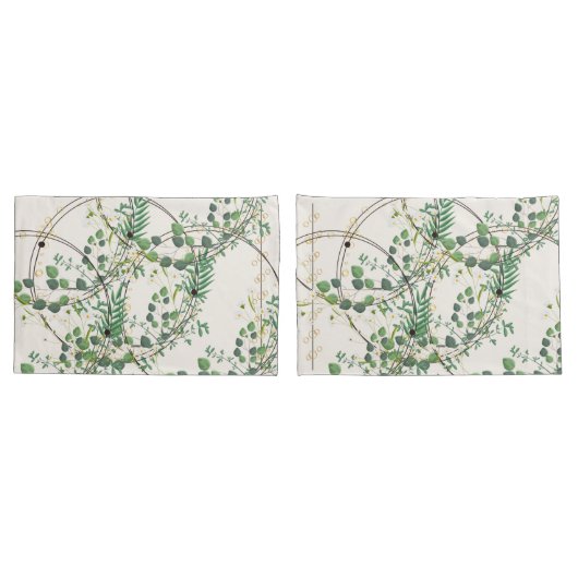 Murugi Luxe Beddings Golden Grove Pair Kissenbezug (Rückseite-Set)