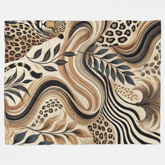 Murugi Luxe Beddings Savanna Luxe Fleece Blanket, (Vorderseite (Horizontal))