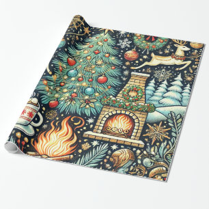 Murugi Moments Weihnachtsglühpapier Geschenkpapier
