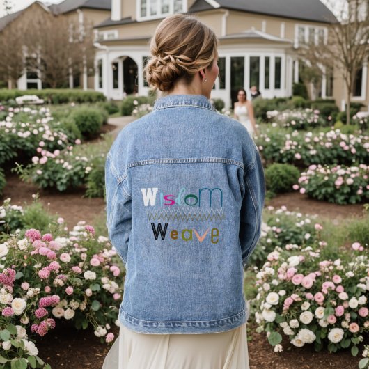 Murugi Wear Wisdom Weave Women's Jeansjacke (Hochzeit Rückseite)