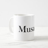 Musafir (Englisch) Reisender Becher Kaffeetasse (Vorderseite Links)