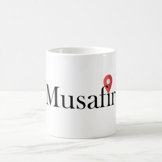 Musafir (Englisch) Reisender Becher Kaffeetasse (Mittel)