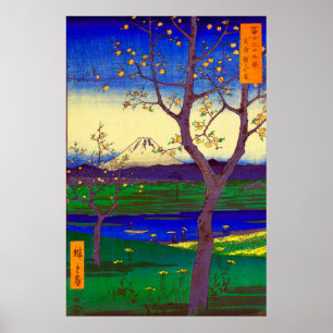 Musashi Koshigaya Zai Mount Fuji Utagawa Hiroshige Poster