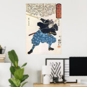 MUSASHI Miyamoto mit zwei Bokken Japanisch Samura Poster (Heimbüro)
