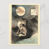 Musashi Schlicht Moon & Fox Postkarte (Vorderseite)