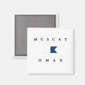 Muscat Oman Alpha Dive Flag Magnet (Vorderseite/Rückseite)