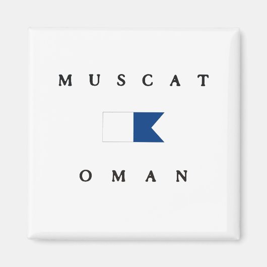 Muscat Oman Alpha Dive Flag Magnet (Vorne)