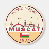 Muscat Oman City Skyline Emblem