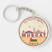 Muscat Oman City Skyline Emblem Schlüsselanhänger (Vorderseite)