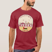 Muscat Oman City Skyline Emblem T-Shirt (Vorderseite)