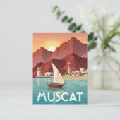 Muscat Oman Reise Postkarte (Stehend Vorderseite)