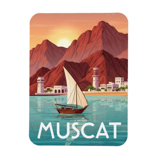 Muscat Oman Travel Magnet (Vertikal)