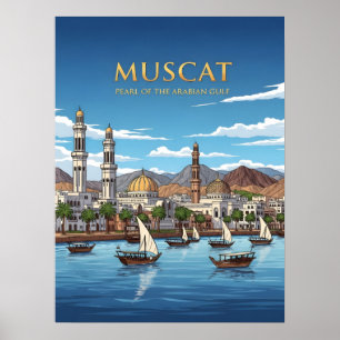 Muscat Oman Uferstadt Poster