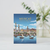 Muscat Oman Uferstadt Postkarte (Stehend Vorderseite)