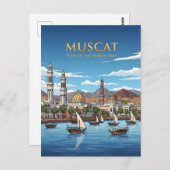 Muscat Oman Uferstadt Postkarte (Vorne/Hinten)
