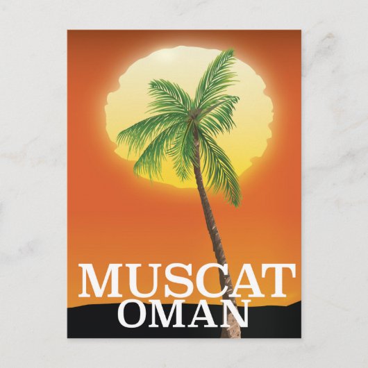 Muscat Oman Urlaubsposter Postkarte (Vorderseite)