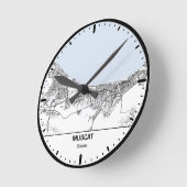 Muscat Uhr Stadt Linienkunst (Winkel)