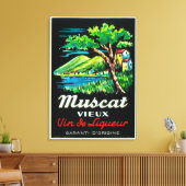 Muscat Vieux WeinetikettEuropa Leinwanddruck (Insitu (Wohnzimmer))