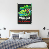 Muscat Vieux WeinetikettEuropa Leinwanddruck (Insitu (Schlafzimmer))
