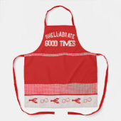 Muschel abrate Good Times Lässig Seafood Gingham Schürze (Vorderseite)