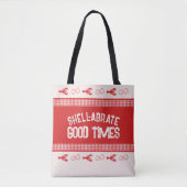Muschel abrate Good Times Lässig Seafood Gingham Tasche (Vorderseite)