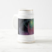 Muschel abstrakt Art Space Bierglas (Vorderseite Links)
