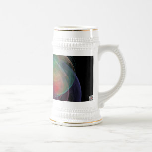 Muschel abstrakt Art Space Bierglas