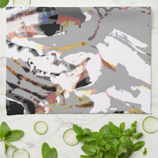 Muschel Abstrakt Küchentuch (Gefaltet)