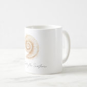 Muschel am Meer Kaffeetasse (VorderseiteRechts)