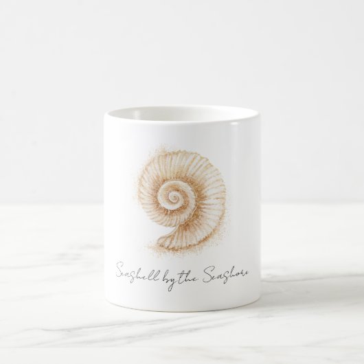Muschel am Meer Kaffeetasse (Mittel)