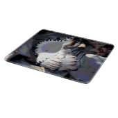 Muschel am Meeresstreifen Schneidebrett (Ecke)