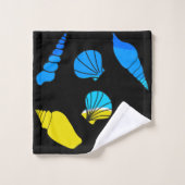 Muschel am Strand Badhandtuch Set (Waschlappen)