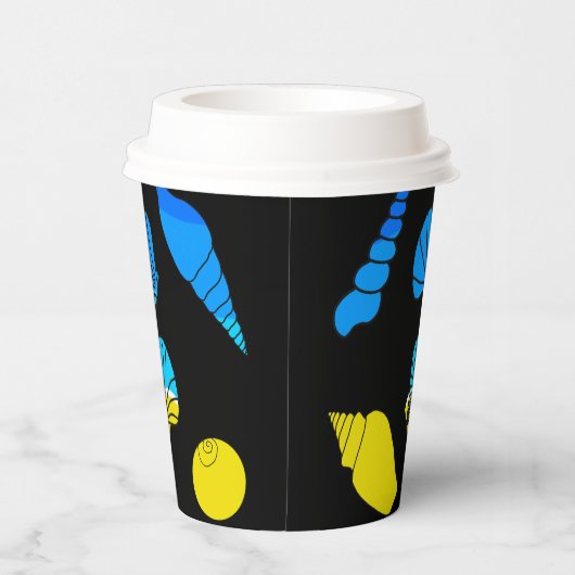 Muschel am Strand Pappbecher (Rechts)