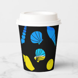 Muschel am Strand Pappbecher