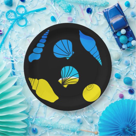 Muschel am Strand Pappteller (Party)