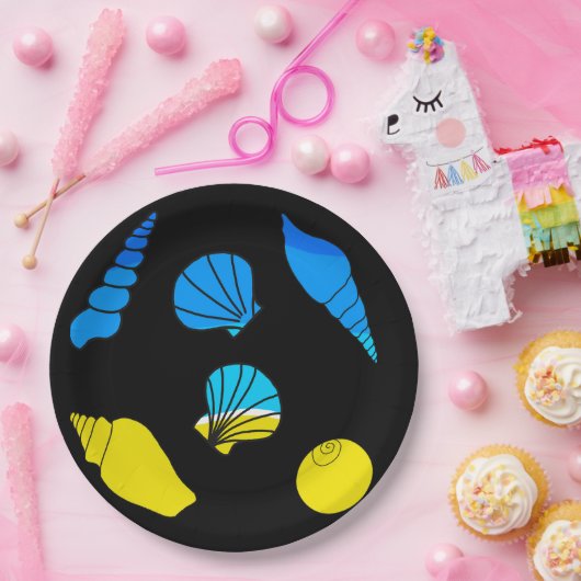 Muschel am Strand Pappteller (Party)