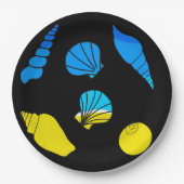 Muschel am Strand Pappteller (Vorderseite)