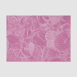 Muschel am Strand Rosa Weißes Deko Seidenpapier