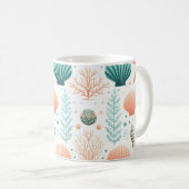 Muschel an Küsten Kaffeetasse (VorderseiteRechts)