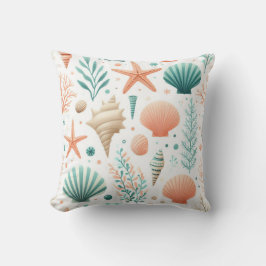 Muschel an Küsten Kissen