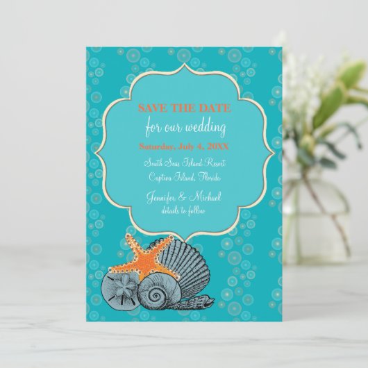 Muschel Ankündigung Datum freihalten (Stehend Vorderseite)