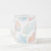 Muschel Aquarellfarben Monogramm Mattiertes Glas K Mattglastasse (Vorderseite Links)
