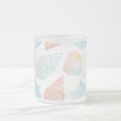 Muschel Aquarellfarben Monogramm Mattiertes Glas K Mattglastasse (Mittel)