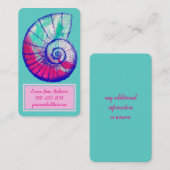 Muschel auf dem hübschen Meer Visitenkarte (Vorne/Hinten)